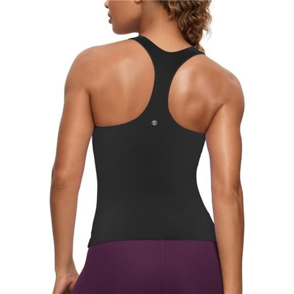 Workout Tank Tops for Women Built in Shelf Bras Padded - Picture 1 of 8